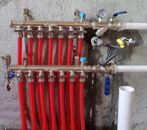 沈阳地热公司分水器安装